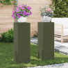 Stojak na rośliny 2 pcs oliwkowy 24 x 24 x 75 cm Stal