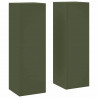 Stojak na rośliny 2 pcs oliwkowy 24 x 24 x 75 cm Stal
