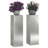 Stojak na rośliny 2 pcs Srebrny 24 x 24 x 75 cm