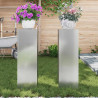 Stojak na rośliny 2 pcs Srebrny 24 x 24 x 75 cm