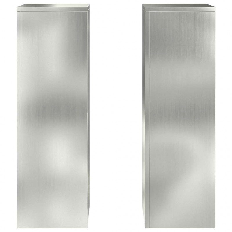 Stojak na rośliny 2 pcs Srebrny 24 x 24 x 75 cm