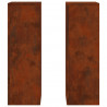 Stojak na rośliny 2 pcs Rdzawy 24 x 24 x 75 cm