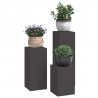 Stojak na rośliny 3 pcs Czarny Stal