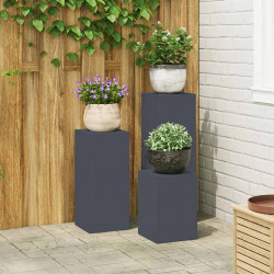 Stojak na rośliny 3 pcs Antracyt Stal