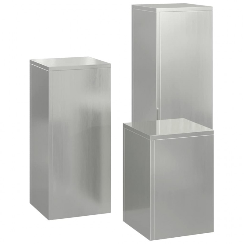 Stojak na rośliny 3 pcs Srebrny Stal galwanizowana