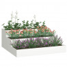 Doniczka ogrodowa Biały 90 x 90 x 35 cm Stal zimnogięta
