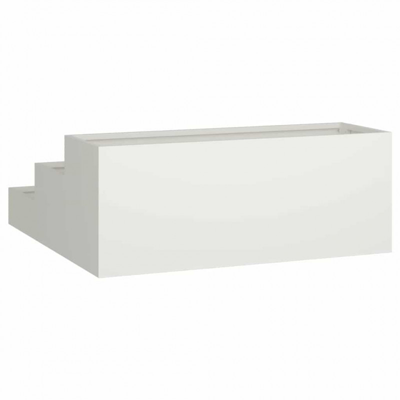 Doniczka ogrodowa Biały 90 x 90 x 35 cm Stal zimnogięta