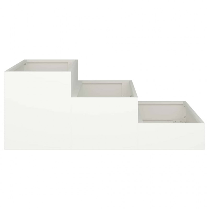 Doniczka ogrodowa Biały 90 x 90 x 35 cm Stal zimnogięta