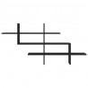 Półka wisząca, czarny dąb, 124,5x18x60,5 cm