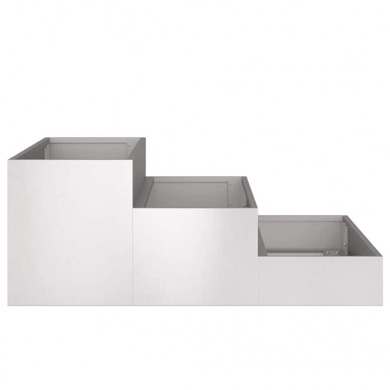 Doniczka ogrodowa Srebrny 90 x 90 x 35 cm Stal nierdzewna