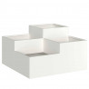 Doniczka ogrodowa Biały 80 x 80 x 48 cm Stal