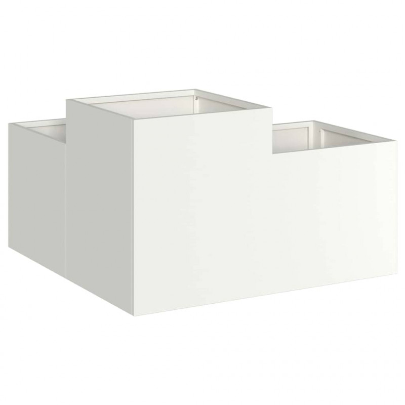 Doniczka ogrodowa Biały 80 x 80 x 48 cm Stal