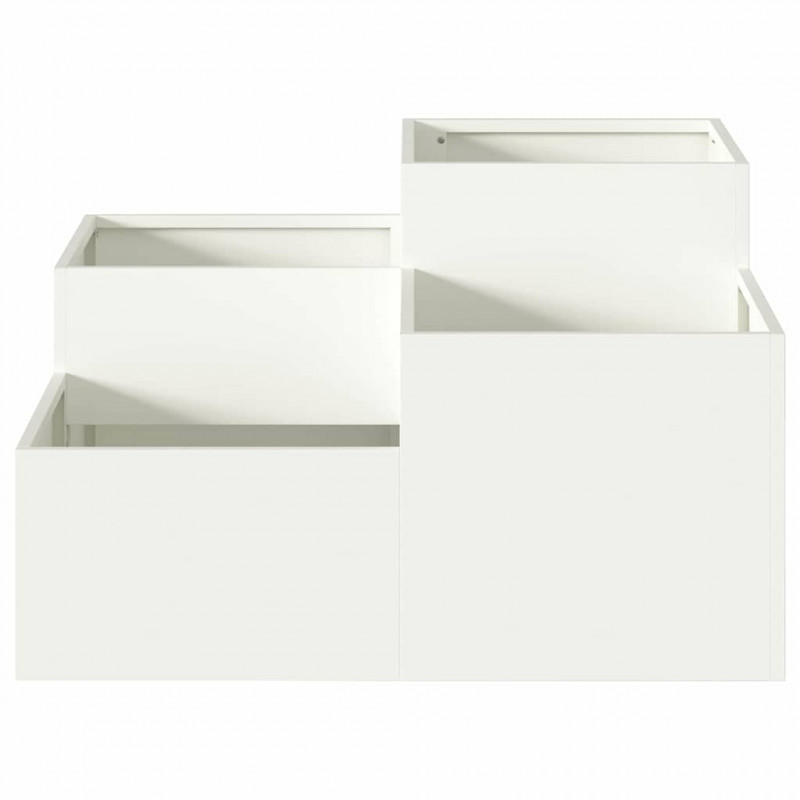 Doniczka ogrodowa Biały 80 x 80 x 48 cm Stal