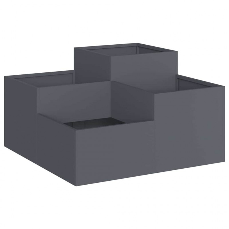 Doniczka ogrodowa Antracyt 80 x 80 x 48 cm Stal