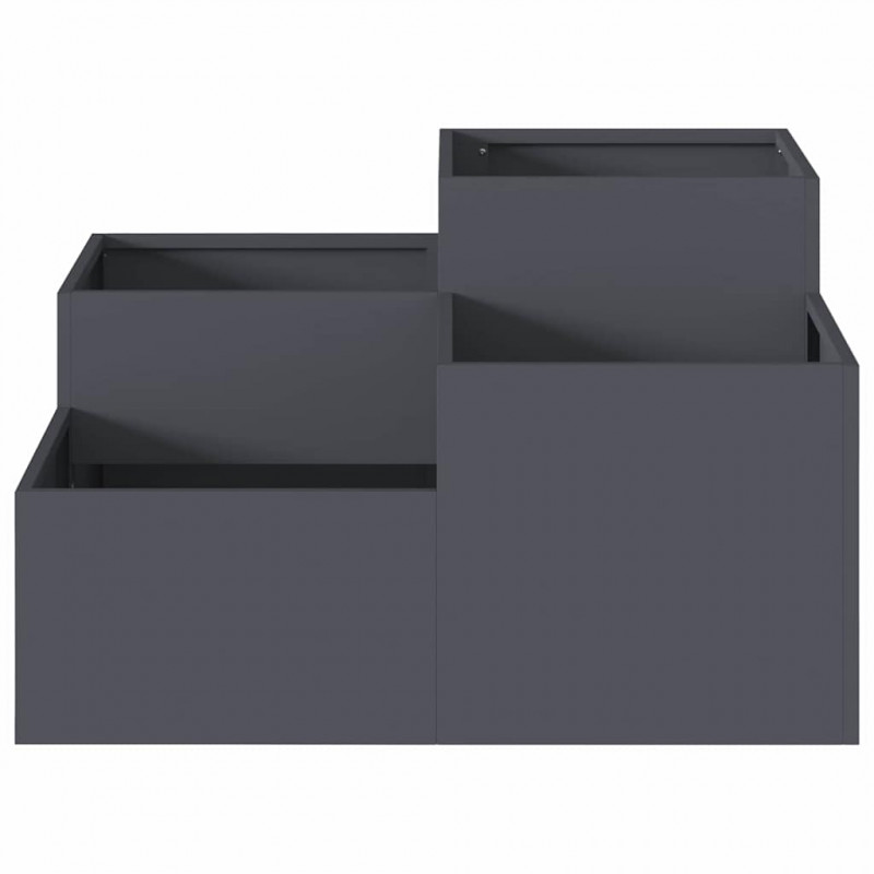 Doniczka ogrodowa Antracyt 80 x 80 x 48 cm Stal