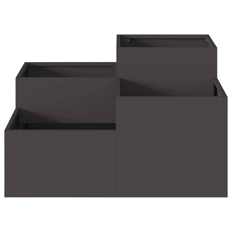Doniczka ogrodowa Czarny 100 x 100 x 48 cm Stal