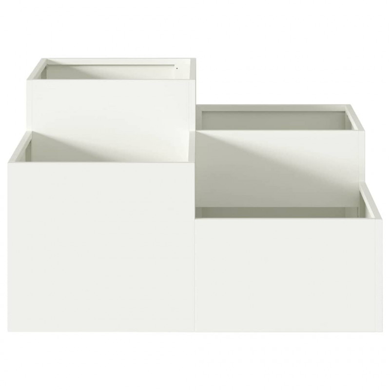 Doniczka ogrodowa Biały 100 x 100 x 48 cm Stal