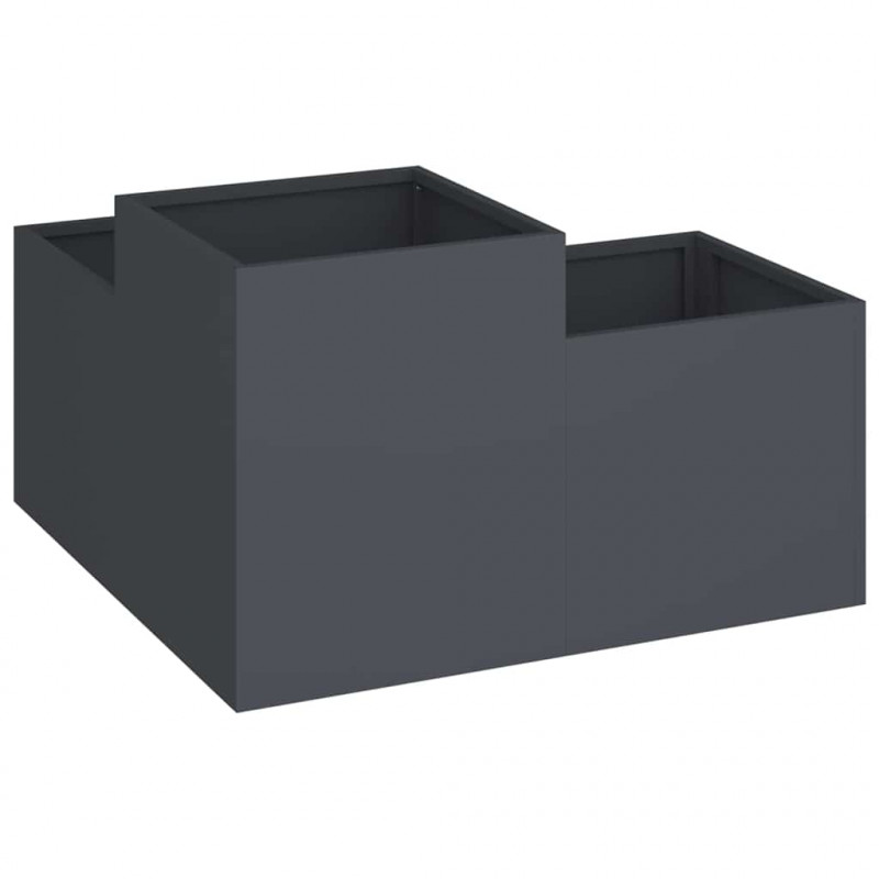 Doniczka ogrodowa Antracyt 100 x 100 x 48 cm Stal