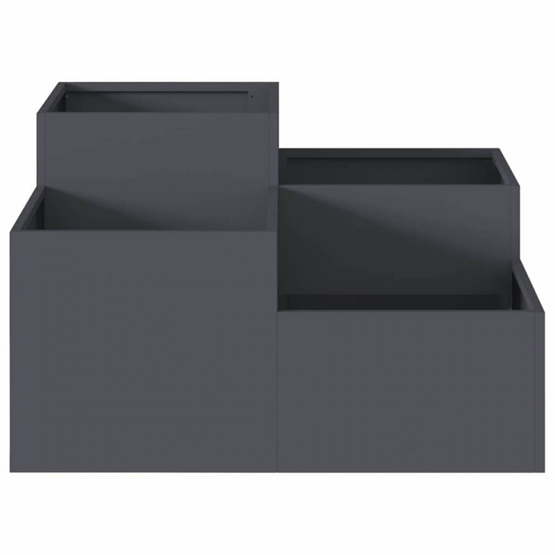 Doniczka ogrodowa Antracyt 100 x 100 x 48 cm Stal
