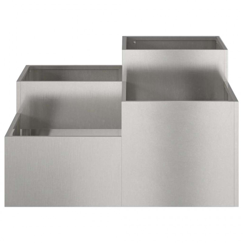 Doniczka ogrodowa Srebrny 100 x 100 x 48 cm stal nierdzewna
