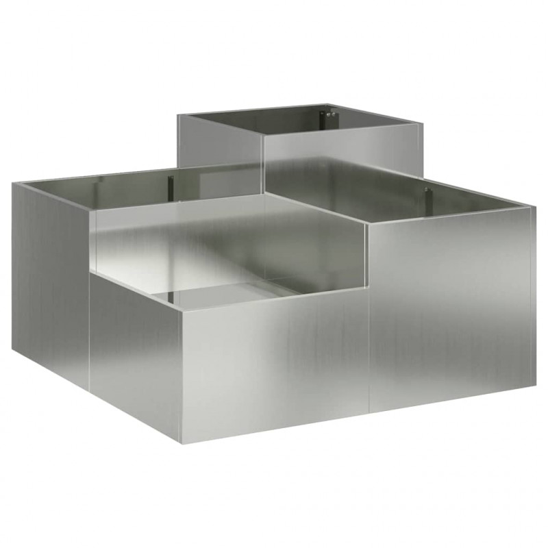 Doniczka ogrodowa Srebrny 100 x 100 x 48 cm Stal galwanizowana