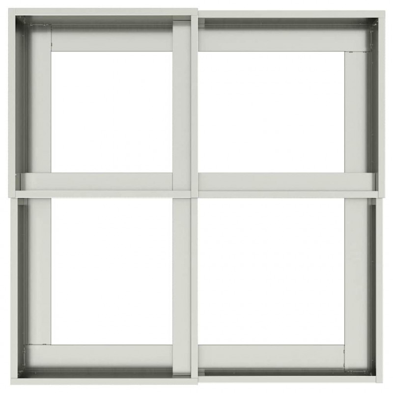 Doniczka ogrodowa Srebrny 100 x 100 x 48 cm Stal galwanizowana