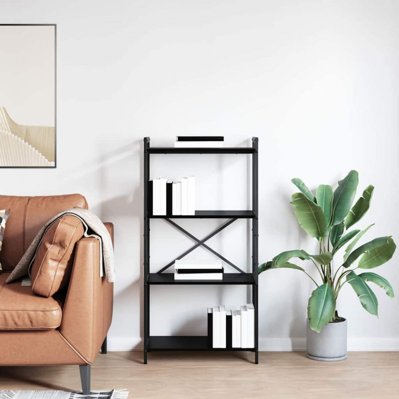 Półka na książki Czarny Dąb 60 x 30 x 120 cm