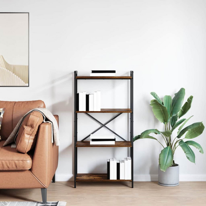 Półka na książki Dąb wędzony 60 x 30 x 120 cm