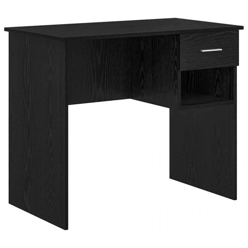 Biurko Czarny Dąb 90 x 49 x 75 cm Materiał drewnopochodny