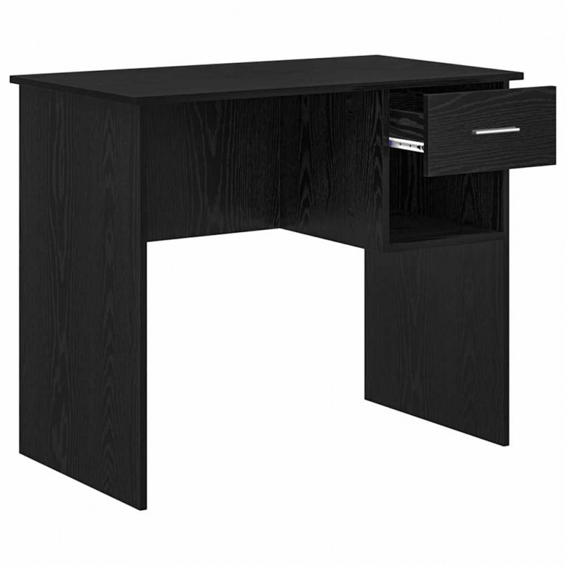 Biurko Czarny Dąb 90 x 49 x 75 cm Materiał drewnopochodny