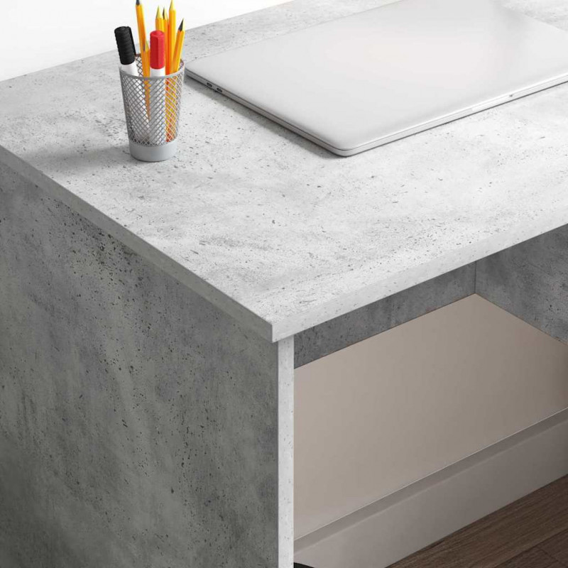 Biurko Betonowy szary 90 x 49 x 75 cm Materiał drewnopochodny