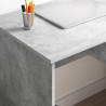 Biurko Betonowy szary 90 x 49 x 75 cm Materiał drewnopochodny