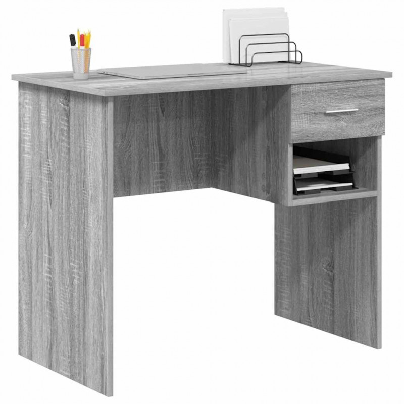 Biurko Szary Sonoma 90 x 49 x 75 cm Materiał drewnopochodny