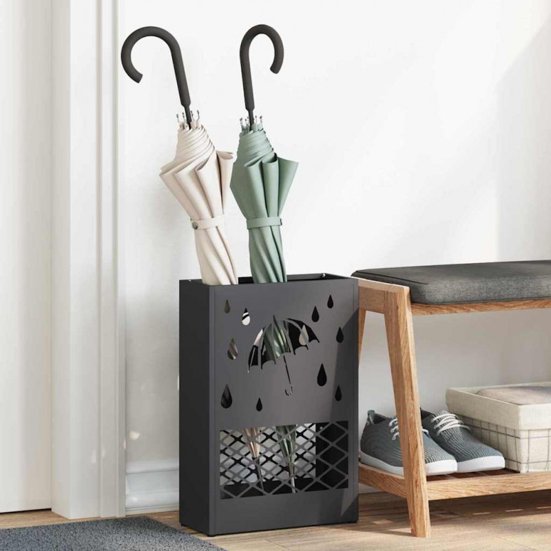 Stojak na parasol Czarny 28 x 12 x 41 cm Stal