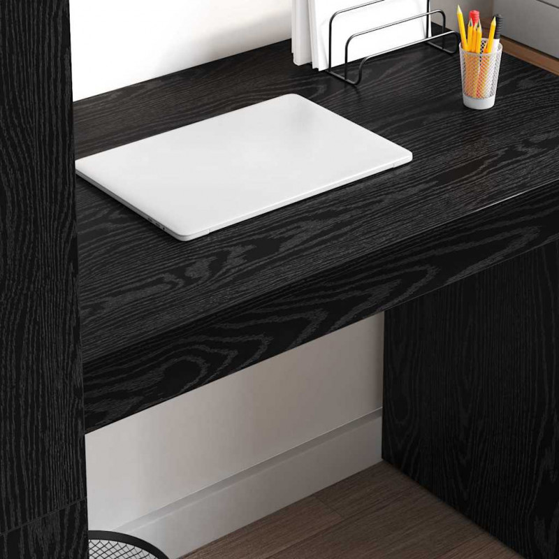 Biurko Czarny Dąb 113 x 54 x 120 cm Materiał drewnopochodny