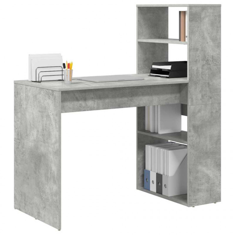 Biurko Betonowy szary 113 x 54 x 120 cm Materiał drewnopochodny