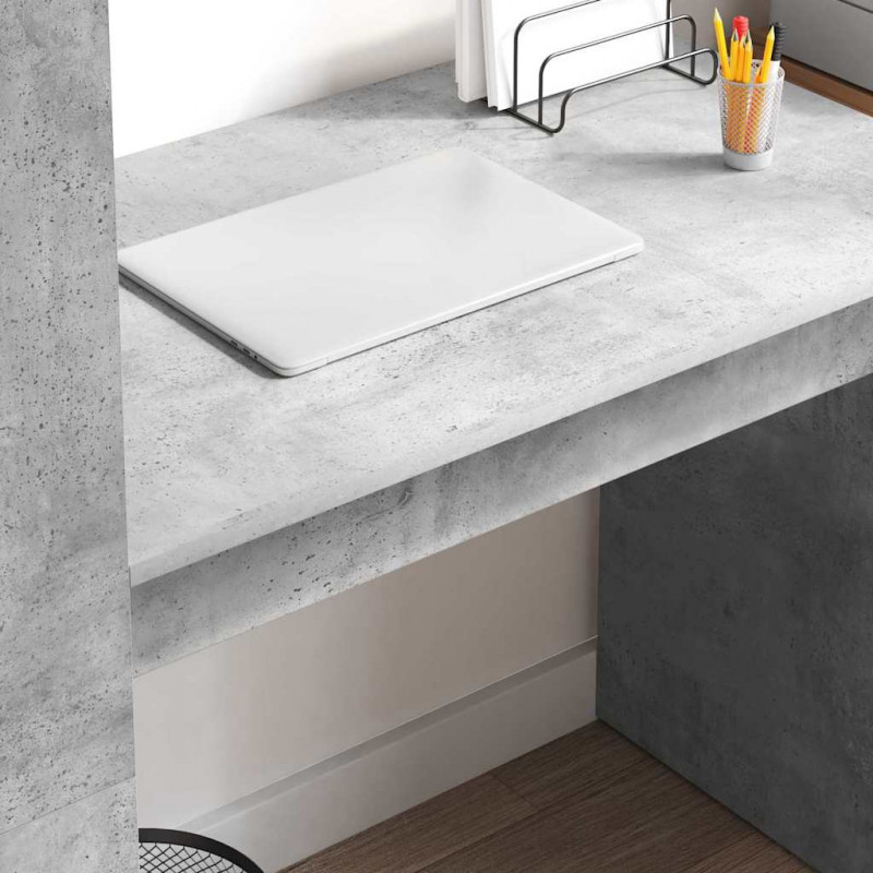 Biurko Betonowy szary 113 x 54 x 120 cm Materiał drewnopochodny