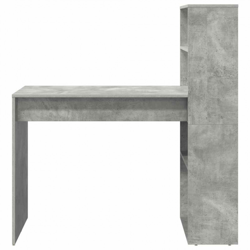Biurko Betonowy szary 113 x 54 x 120 cm Materiał drewnopochodny