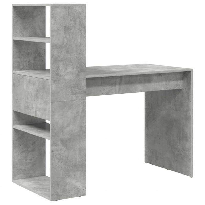 Biurko Betonowy szary 113 x 54 x 120 cm Materiał drewnopochodny