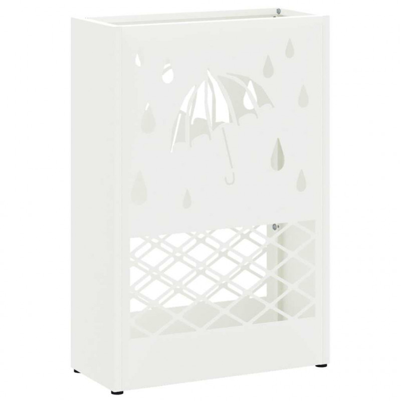 Stojak na parasol Biały 28 x 12 x 41 cm Stal