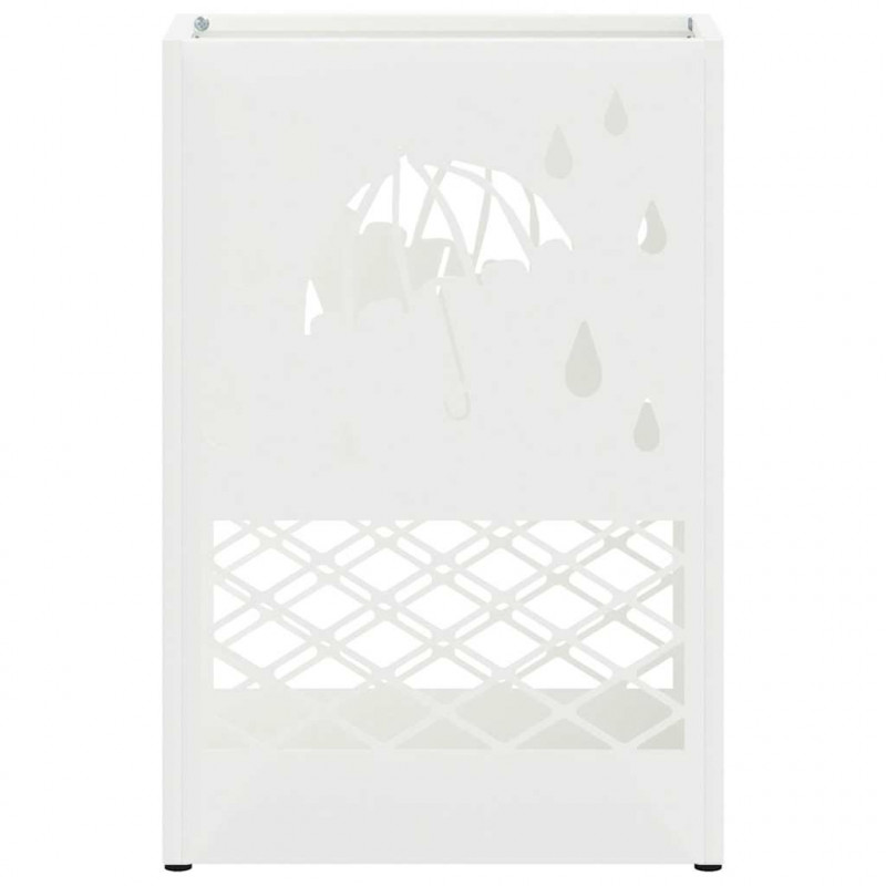 Stojak na parasol Biały 28 x 12 x 41 cm Stal