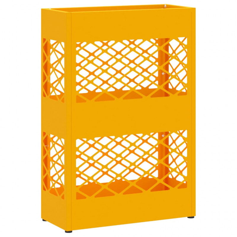 Stojak na parasol musztardowo żółty 28 x 12 x 41 cm Stal