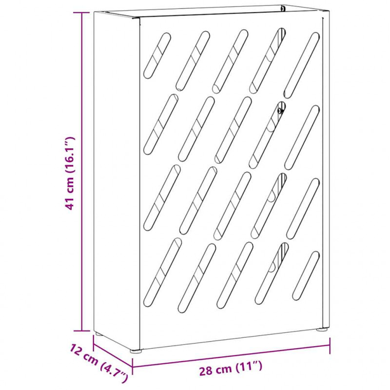 Stojak na parasol Antracyt 28 x 12 x 41 cm Stal