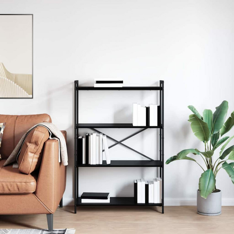 Półka na książki Czarny Dąb 80 x 30 x 120 cm