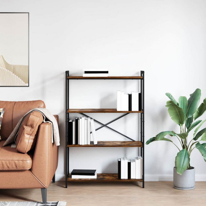 Półka na książki Dąb wędzony 80 x 30 x 120 cm