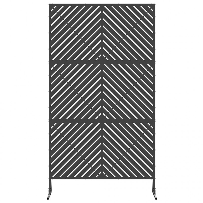 Ekran prywatności Czarny 100 x 50 x 180 cm Stal