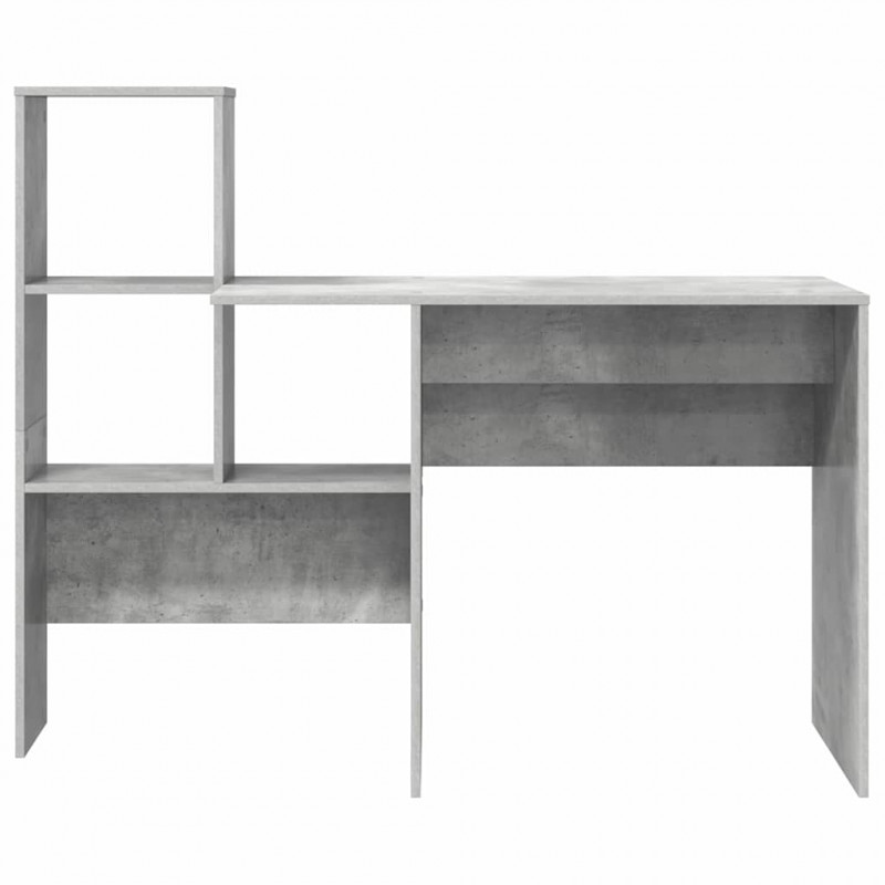Biurko z półką Betonowy szary 131,5 x 50 x 106,5 cm