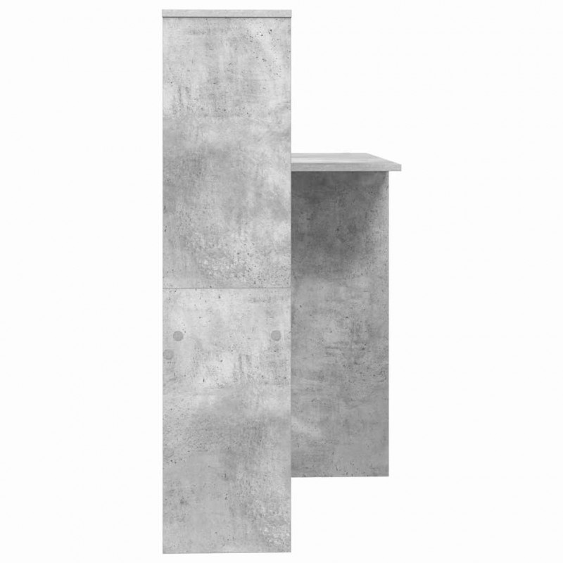 Biurko z półką Betonowy szary 131,5 x 50 x 106,5 cm