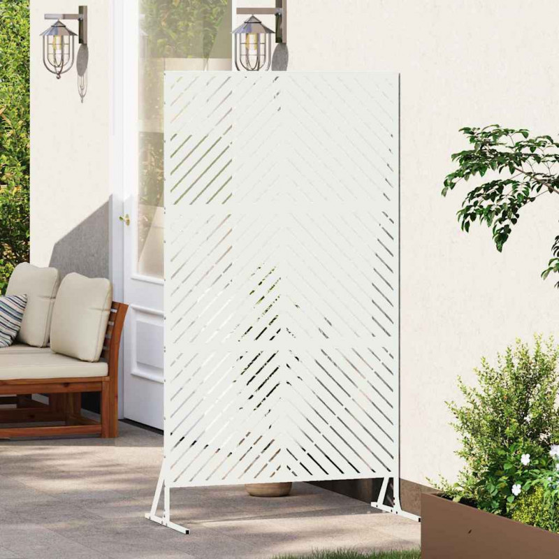 Ekran prywatności Biały 100 x 50 x 180 cm Stal
