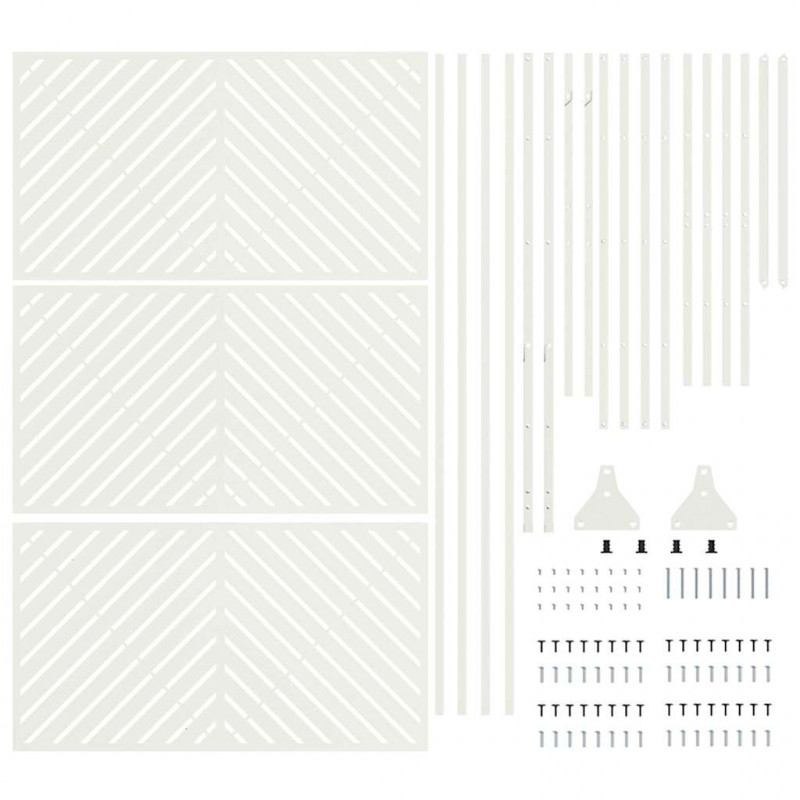 Ekran prywatności Biały 100 x 50 x 180 cm Stal